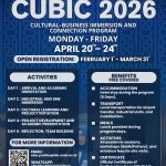 CHƯƠNG TRÌNH QUỐC TẾ – CUBIC 2026 (INDONESIA)